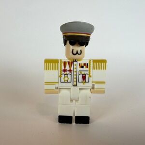 Roblox Commander Action Figure White Uniform Gold Accents Collectible Toy